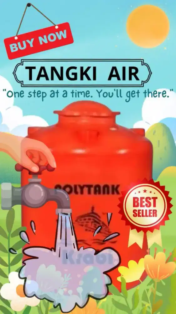 Tangki Air Polytank  kapasitas  : 3.000 liter