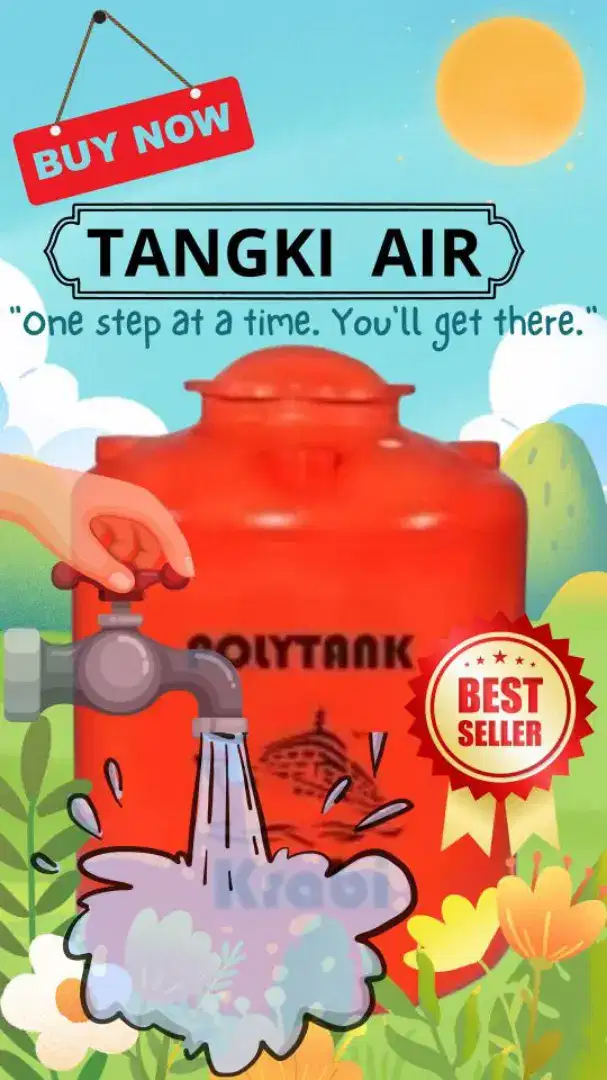 Tangki Air Polytank  kapasitas  : 3.000 liter