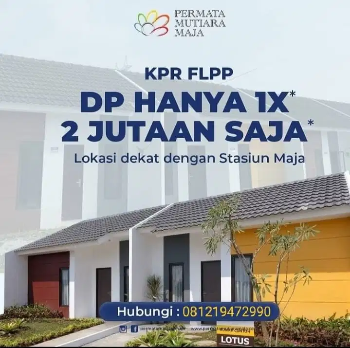 (pl)Rumah Subsidi no batako di Stasiun CitraMaja angsuran 500 ribu dat