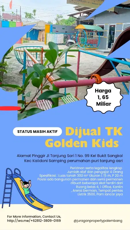 Jual TK Golden Kids di  Jl Tanjung Sari 1 No. 99