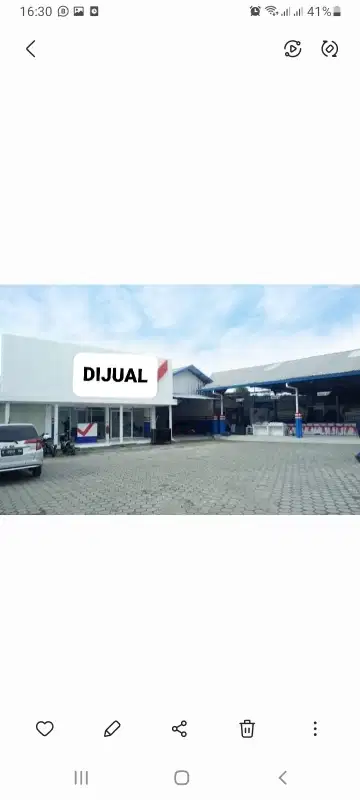 JUAL BENGKEL & CUCI MOBIL + RUMAH & SISA TANAH