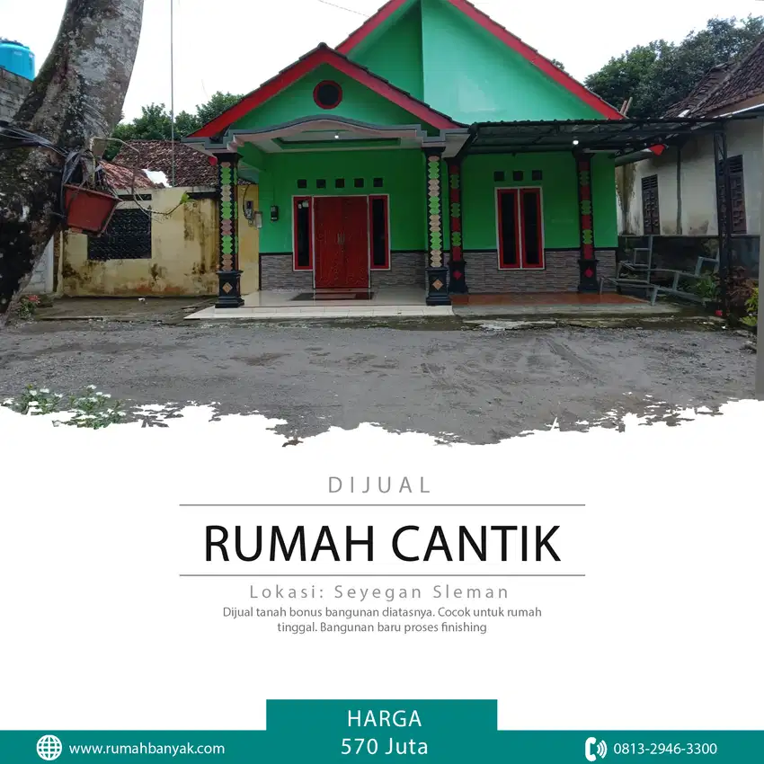 Dijual Tanah Murah Bonus Rumah Di Seyegan Sleman