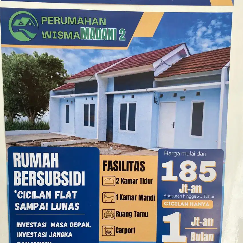 Rumah Perumahan Subsidi Wisma madani 2 Olga syahputra