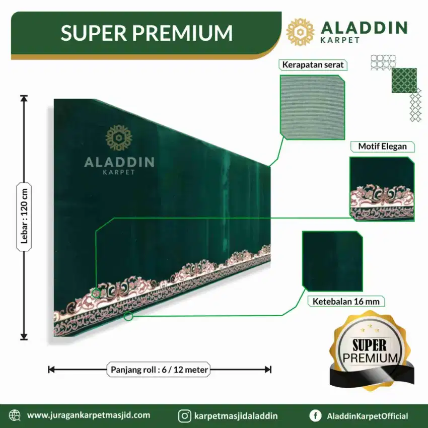 KARPET MASJID TIPE SUPER PREMIUM