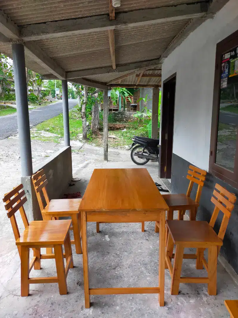 Meja kursi set warung makan