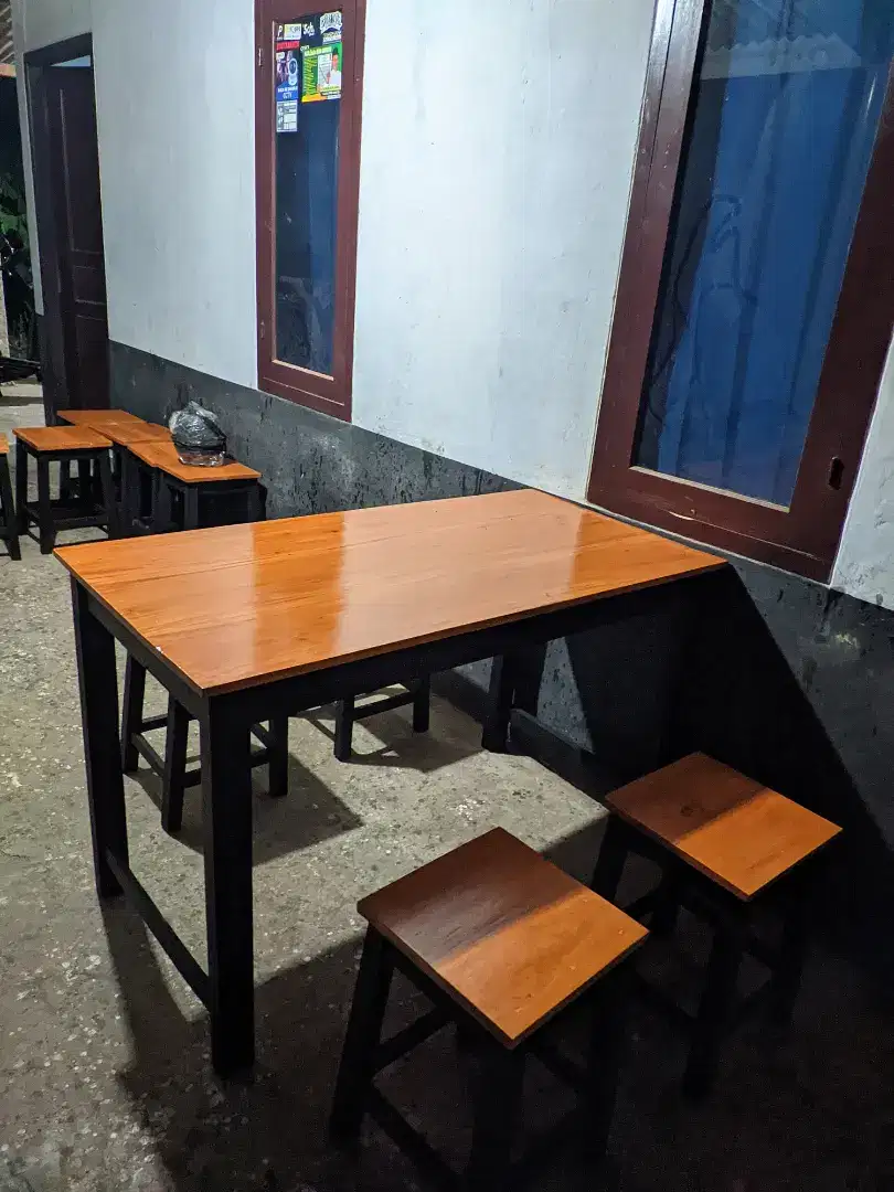 Meja kursi set kedai warung makan