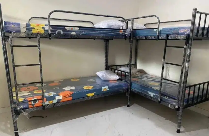 Ranjang tingkat plus kasur , tempat tidur tingkat , tempat tidur sanri