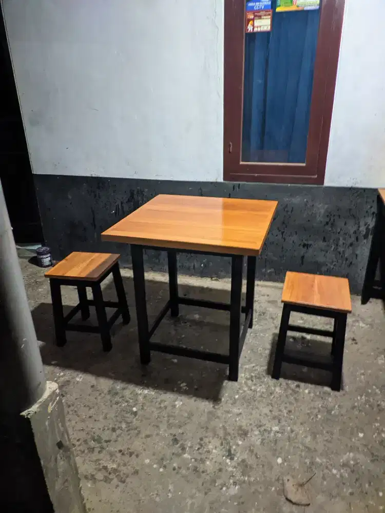 Meja kursi set kedai makan
