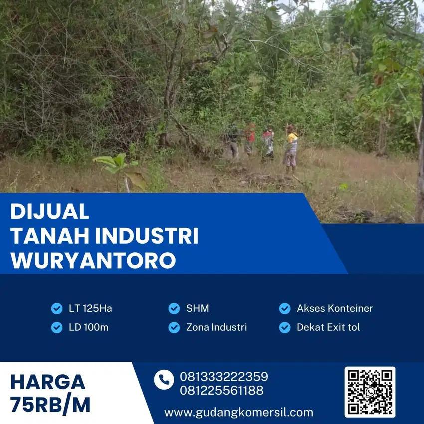 Dijual Lahan Strategis Industri Wuryantoro, Wonogiri,Luas 125 Ha,Bu!