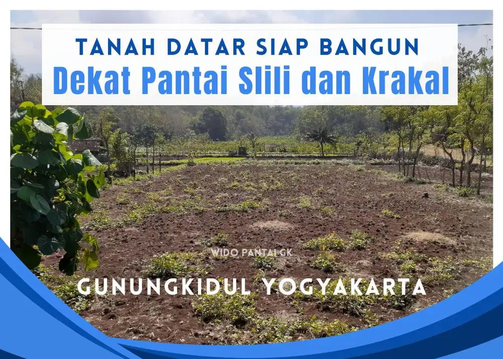 Dijual Tanah Datar Dekat Pantai Slili dan Krakal Gunkid Yogyakarta