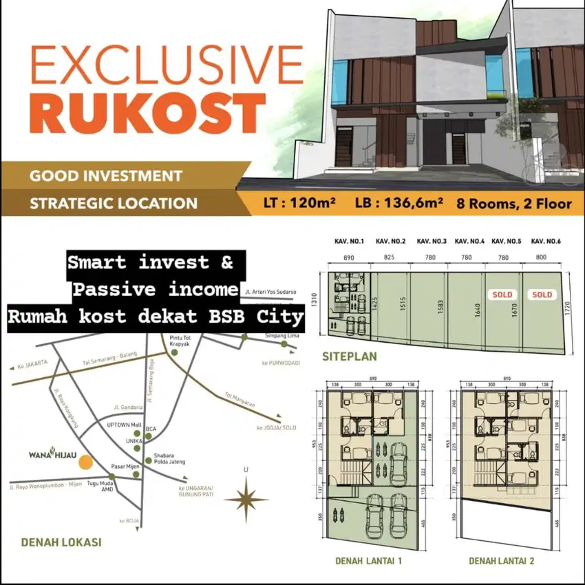 Invest yang Cerdas Di Kawasan Dkt BSB City Rumas Kost 8KT Dkt UNIKA