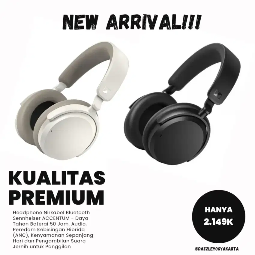 HD SENNHEISER ACCENTUM ORI 100% GARANSI RESMI 2 TAHUN PT.IMS