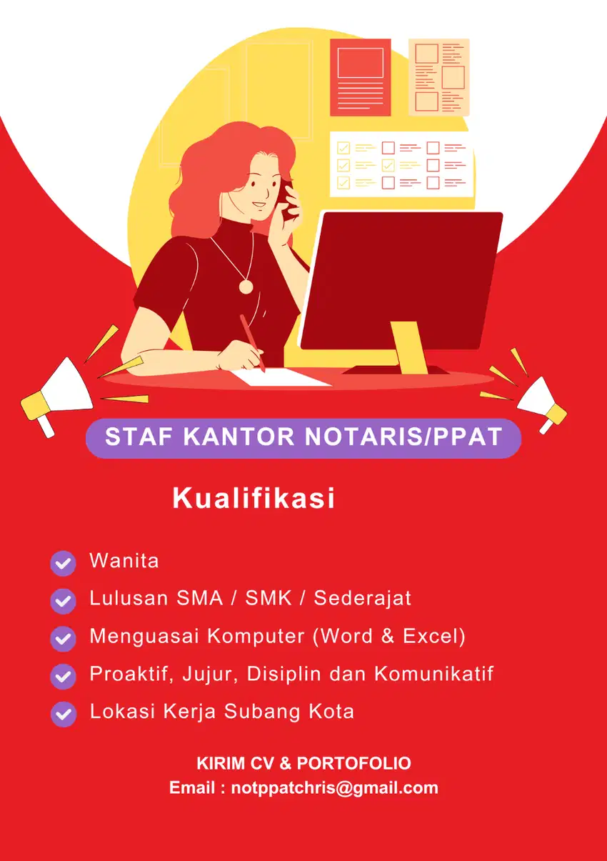 Lowongan Staf Notaris