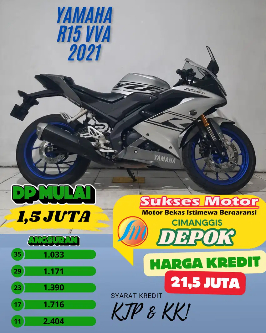 YAMAHA R15 VVA TAHUN 2021 CASH CREDIT TUKER TAMBAH TAMPUNG TERUS GAN