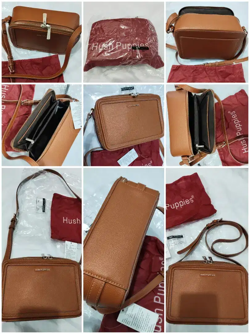 Hush Puppies Tas Wanita (Jenn)Slingbag CAMEL LIKE NEW brown sz 22x15x8