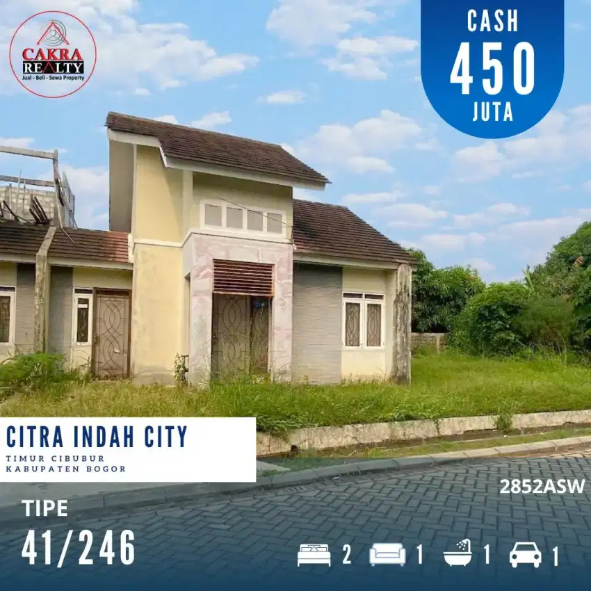 Rumah Hoek Murah 41/246 Citra Indah City