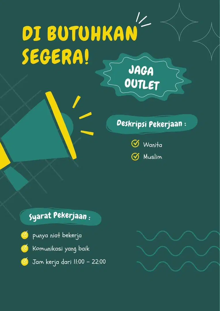 Lowongan Kerja Penjaga Outlet