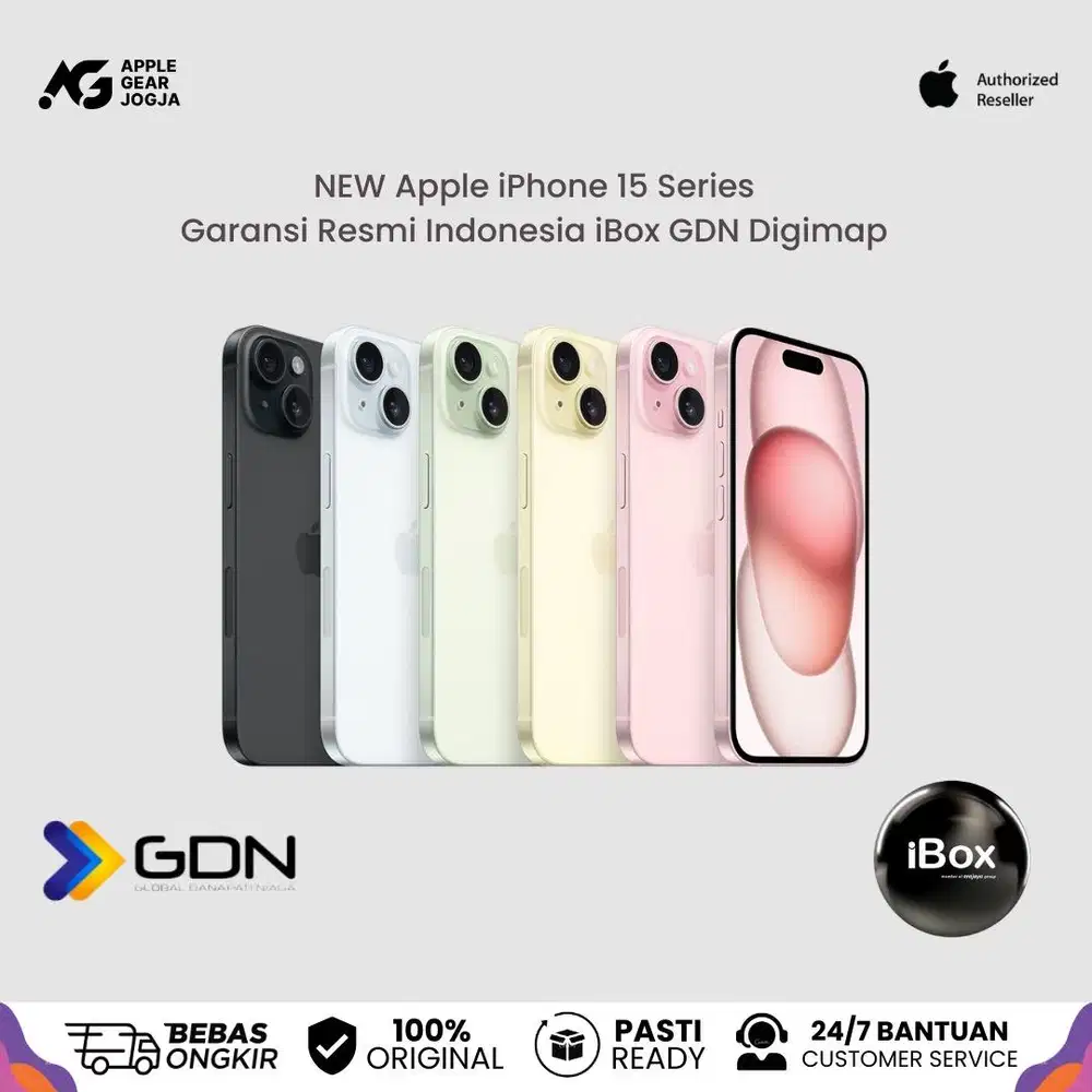 (iBox) New Apple iPhone 15 Series 128GB Garansi Resmi Indonesia