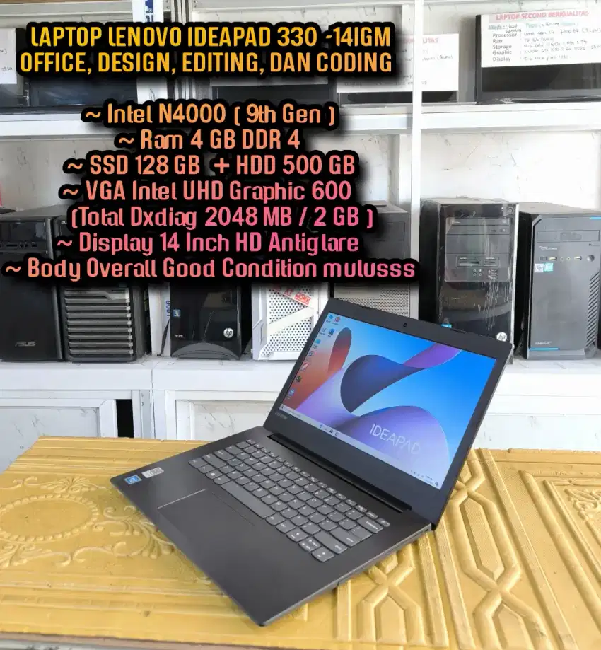 (NEGO)Lenovo Ideapad Mulus Anti lemot
Laptop Editing