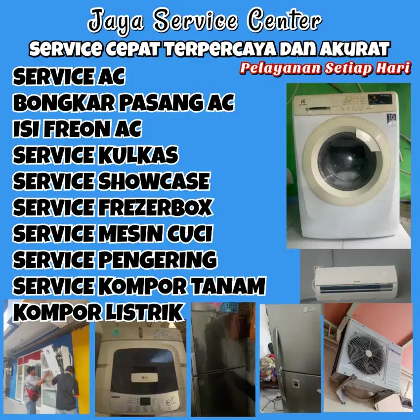 Service AC Bongkar AC Pasang AC Servis Mesin Cuci Kulkas Frezer Krian