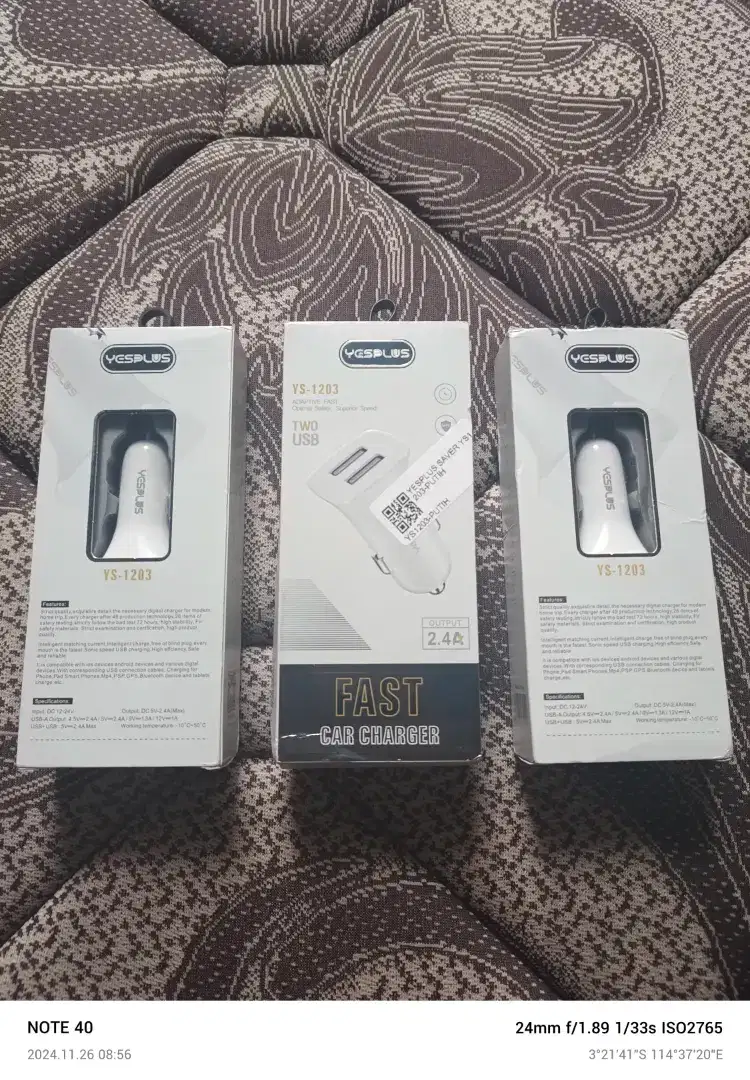 YS-1203 Charger Mobil 3 PCS