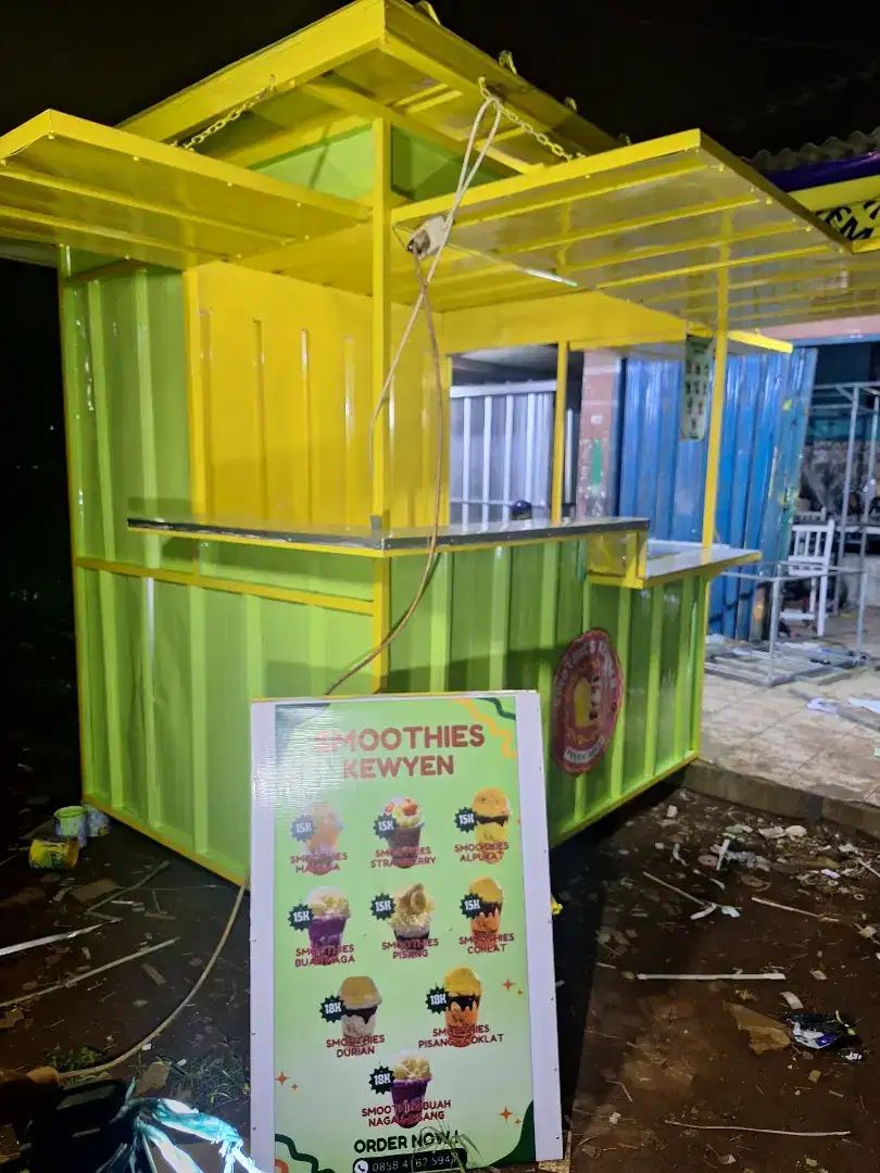 BOOTH KONTAINER/GEROBAK DORONG/GEROBAK/KONTAINER/GEROBAK MURAH/BOOTH