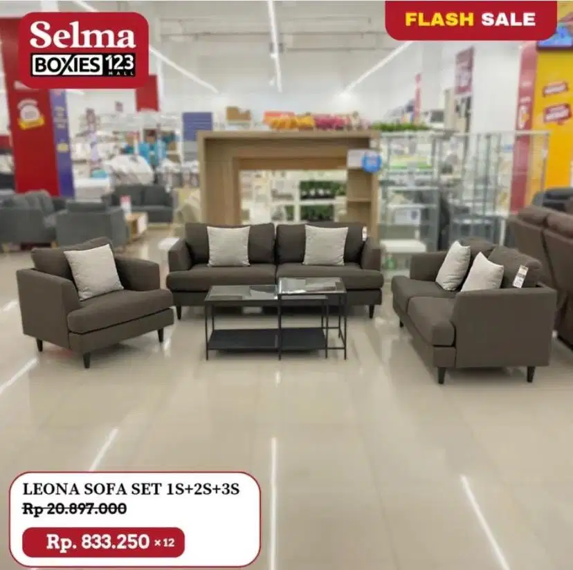 Leona sofa set ruangan