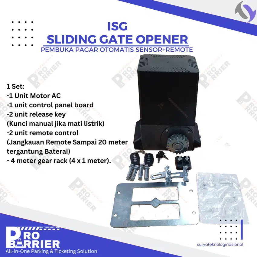 ISG Automatic Sliding Gate / Mesin Pintu Gerbang Pagar Otomatis