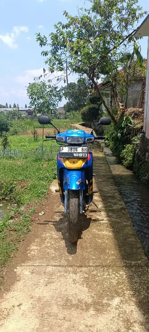 Satria Ru120 asli biru kuning