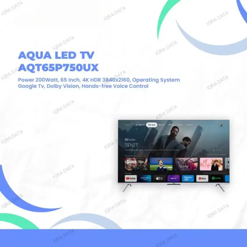 LED TV AQUA 65 GOOGLE TV AQT65P750UX HQLED