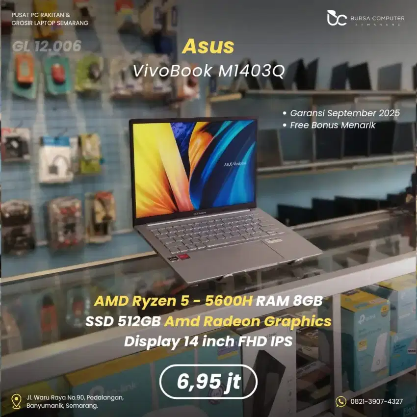 ASUS Vivobook 14X-M1403QA | Ryzen 5 5600H 8GB 512GB