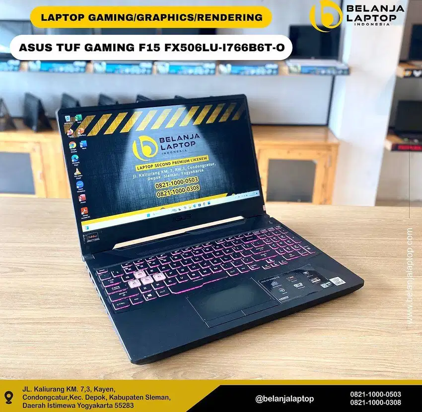 ASUS TUF GAMING F15 FX506LU/intel i7 gen 10/8GB/512GB/GTX 1660TI/144hz