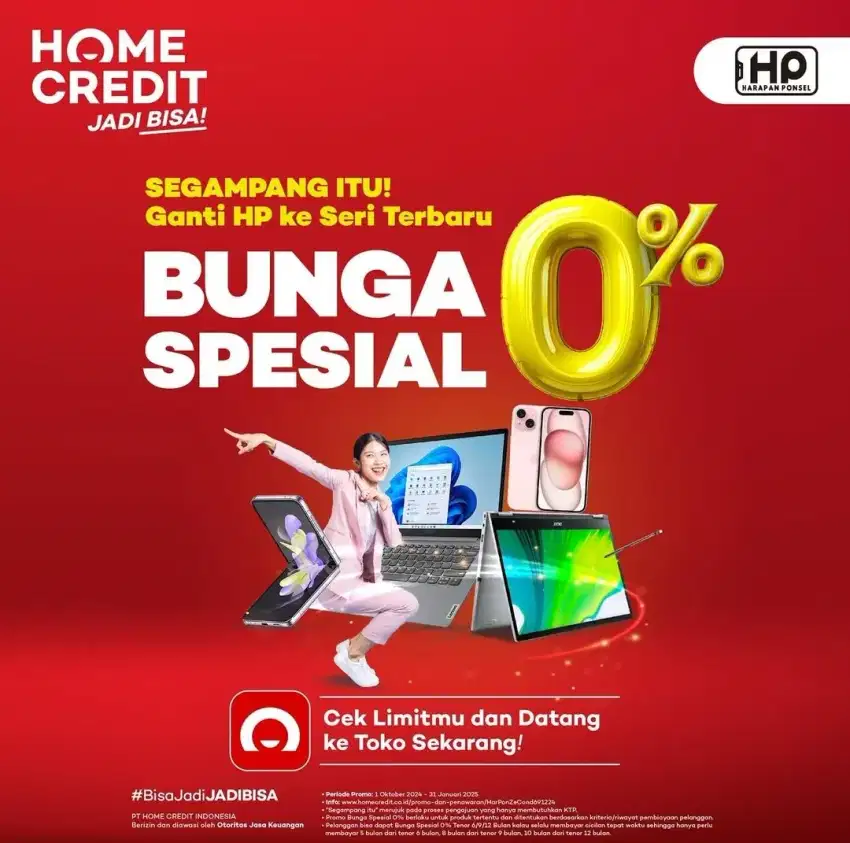 Promo cicilan oppo tanpa kartu kredit cukup ktp