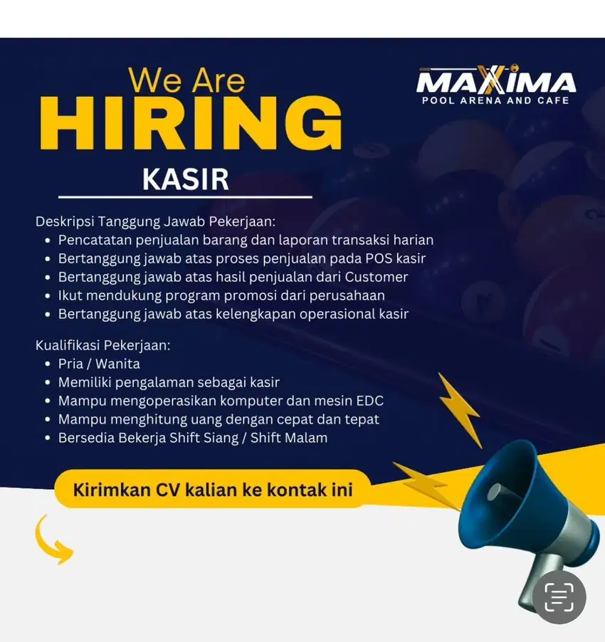 Lowongan Kasir/Waitress/Admin Permata Hijau