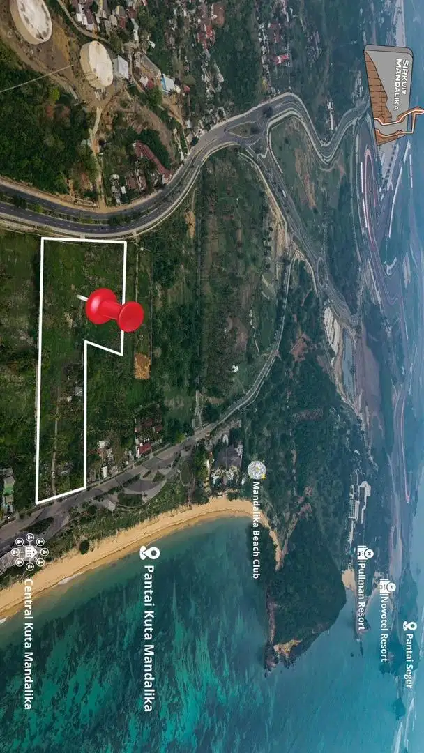 for sale land kuta mandalika titik 0