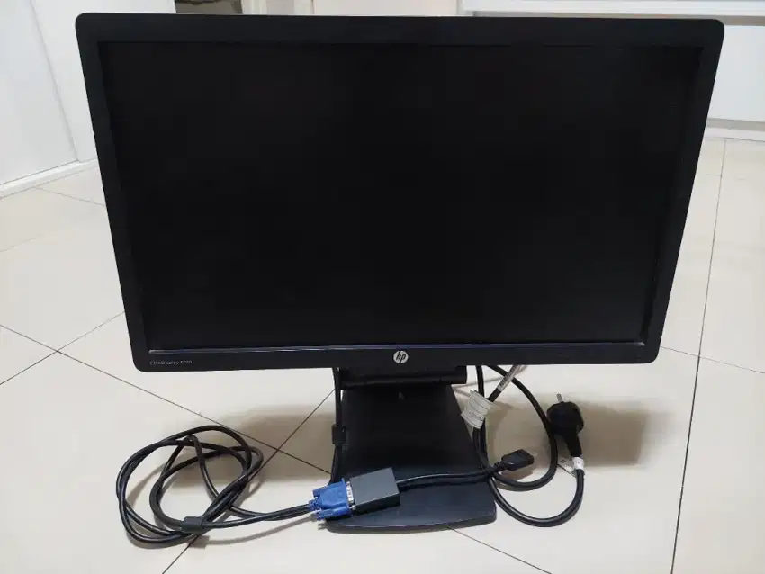 Monitor/layar komputer second HP 20 inch elite display E201