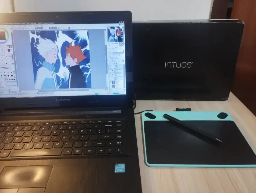 Drawing Tablet/ Pen Tablet WACOM Intuos Comic CTH-490 (Mint Blue)