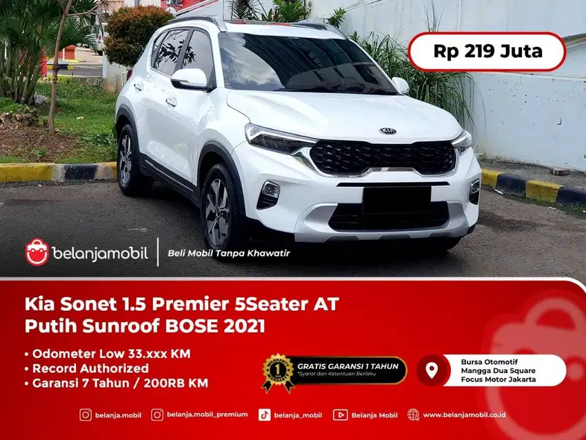 [WARRANTY] Kia Sonet 1.5 Premier 5Seater AT NIK 2021 Pemakaian 2022