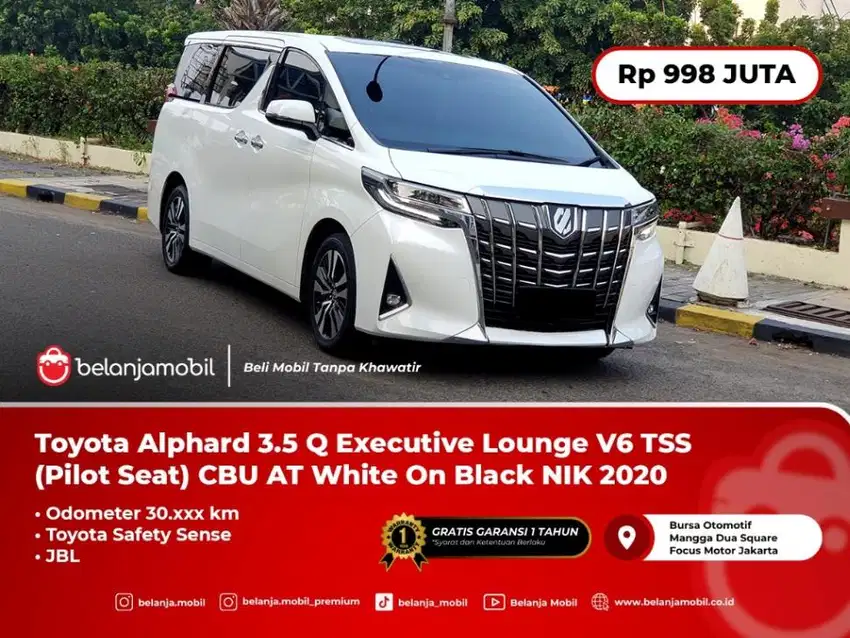 [ RARE ] Toyota Alphard 3.5 Q Executive Lounge TSS AT White 2020/2021