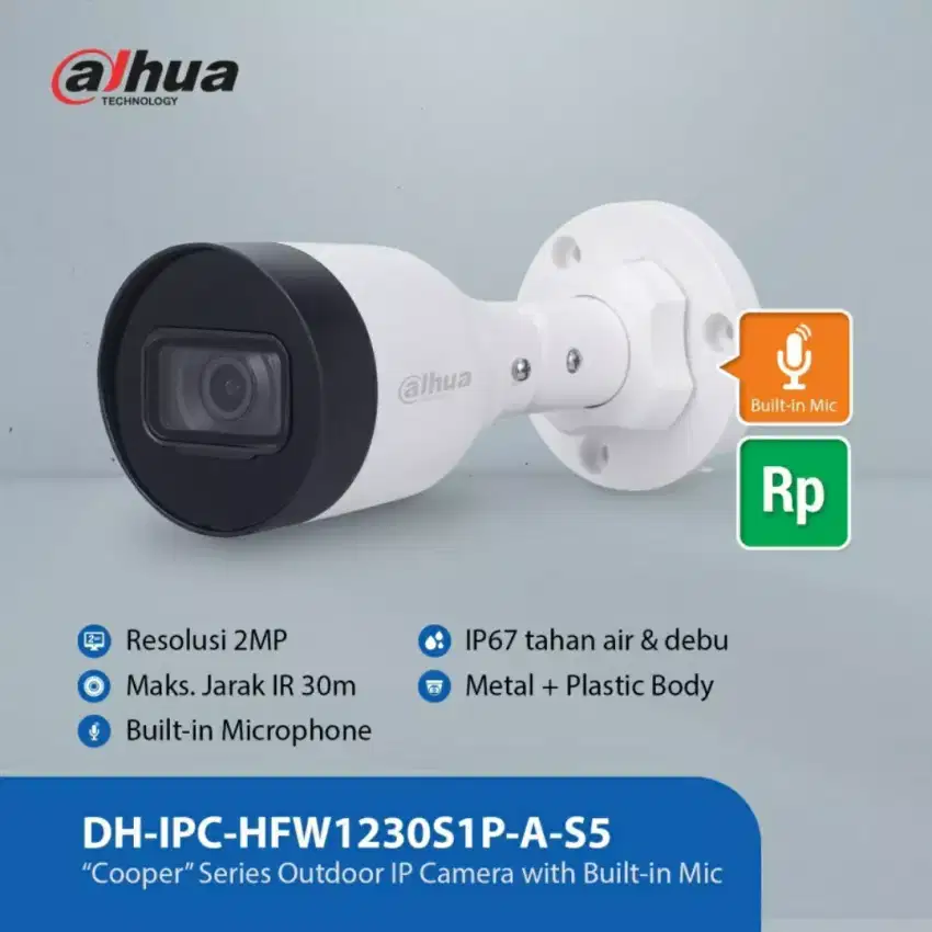 Ipcam cctv dahua audio 2mp