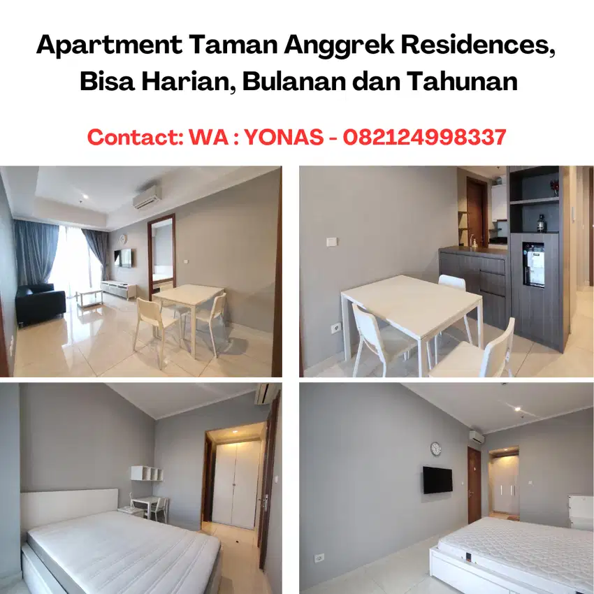 Apartment Taman Anggrek Residences,Bisa Harian, Bulanan dan Tahunan