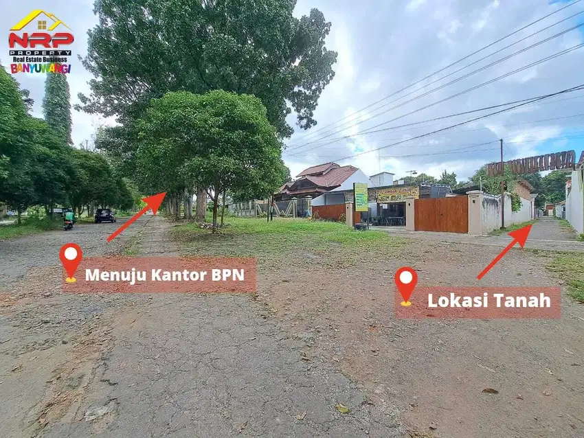 Dijual Tanah Kavling Strategis 200 Meter dari Kantor BPN Banyuwangi