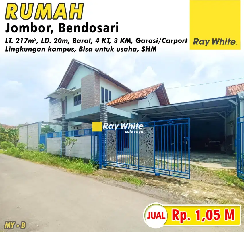 Dijual Rumah Jombor, Bendosari, Sukoharjo