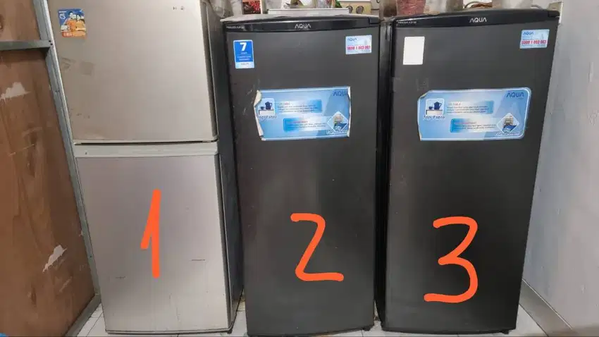 Kulkas Freezer Frizer AQVA SHARP 2 pintu 1 pintu Bekas Second