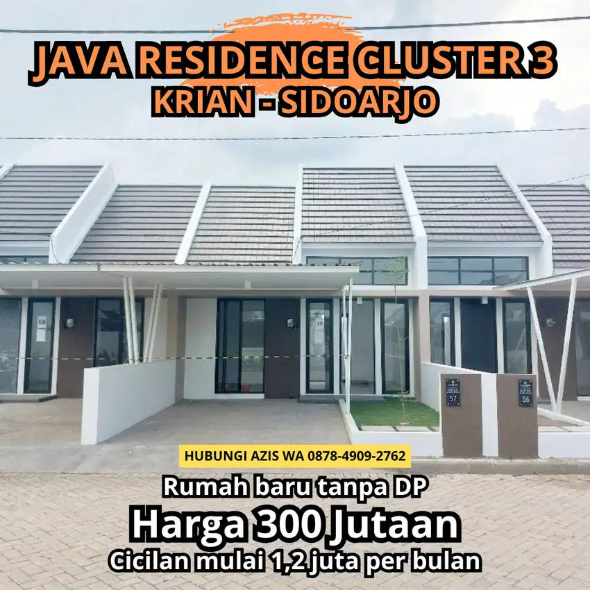 Jual Rumah baru murah java residence cluster 3 krian Sidoarjo