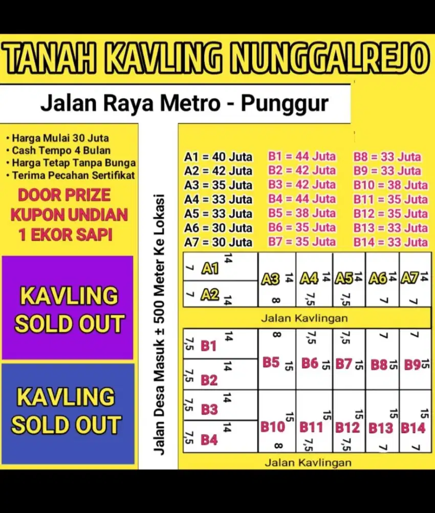 Tanah kavling murah