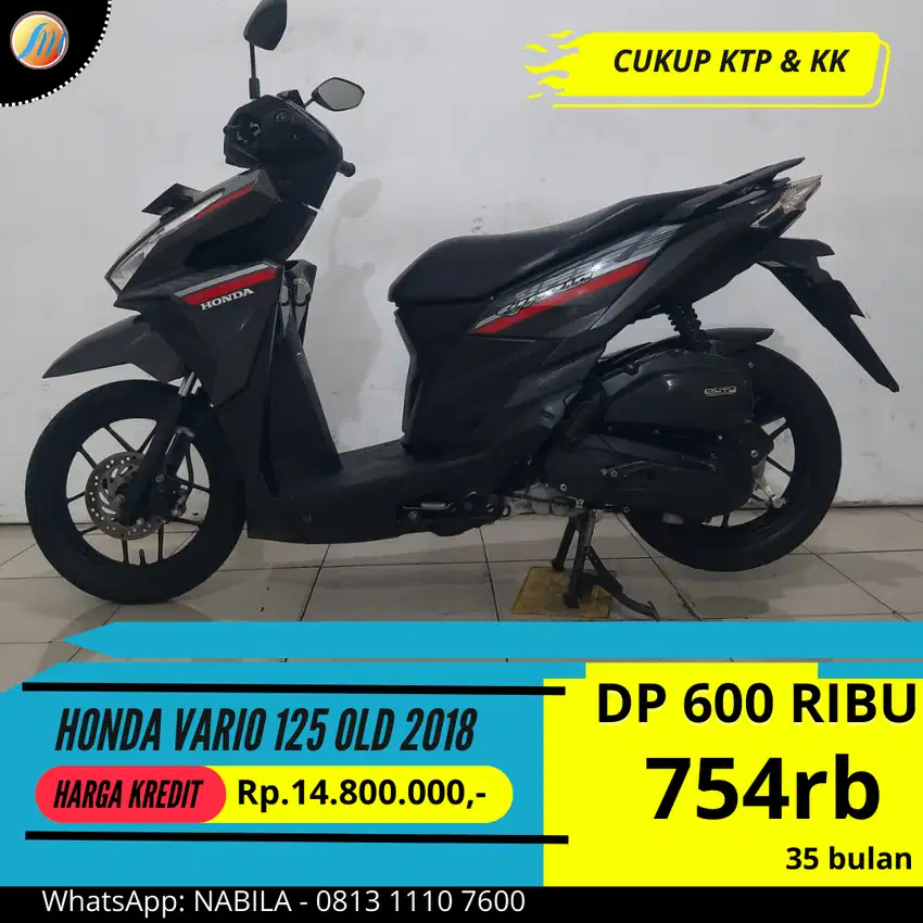 Honda Vario 125 OLD 2018 BISA CASH KREDIT SEKEN BERGARANSI PAJAK ON