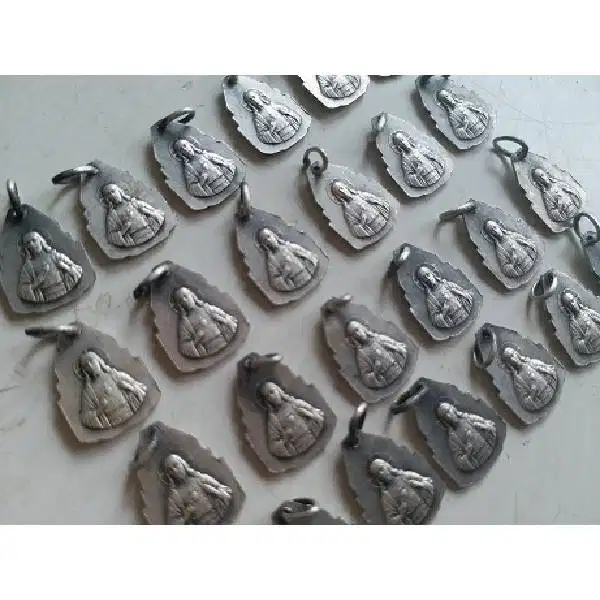 25 Pcs Antik Art Nouveau perak massive bekas Rosario Perancis 1700