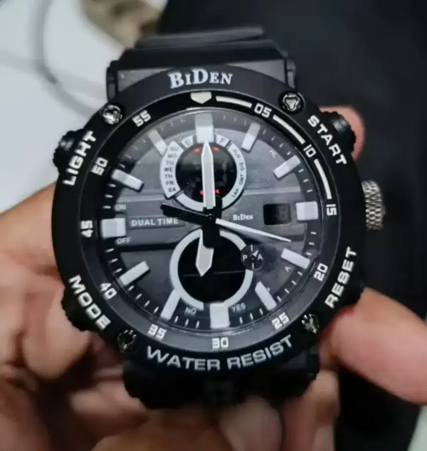 Jam Tangan pria Merk Biden Dual time( ORI)