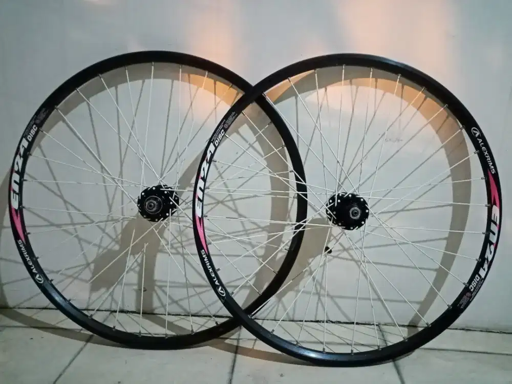 Wheelset Velg MTB 26, Alexrims ED24 disc, 6 bolt Hub, Set Dpn+Blkg